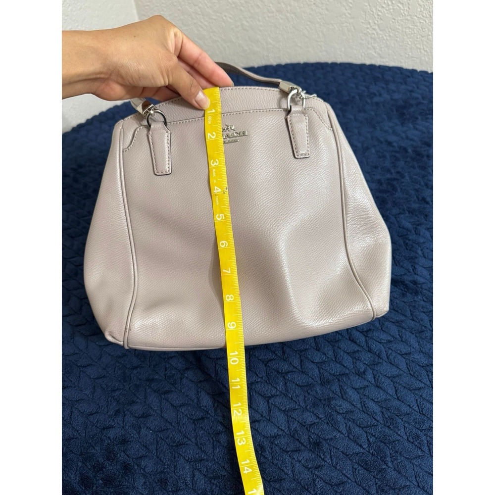 Coach Handbag Purse Minneta Chalk Cross‎ Grained Leather - Picture 10 of 10